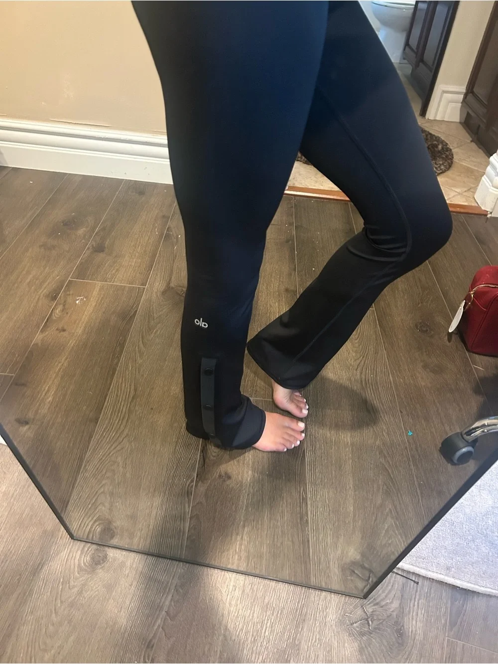 ALO Yoga Black High-Waist Flare Yoga Pants